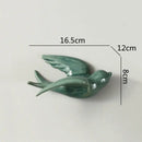 Pastel flying bird ceramic wall ornament living room decor