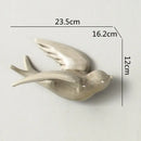 Pastel flying bird ceramic wall ornament living room decor