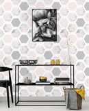 Pastel Geometric Marble Wallpaper