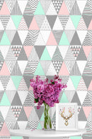 Pastel Geometric Triangles Wallpaper