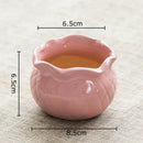 Pastel gradient lotus flower ceramic succulent pots bedroom decor