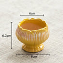 Pastel gradient lotus flower ceramic succulent pots bedroom decor