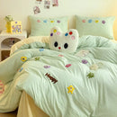 DecorBites™ Cartoon Embroidery Bedding Set for Single & Double Sleepers