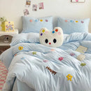 DecorBites™ Cartoon Embroidery Bedding Set for Single & Double Sleepers