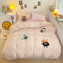 DecorBites™ Cartoon Embroidery Bedding Set for Single & Double Sleepers