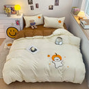 DecorBites™ Cartoon Embroidery Bedding Set for Single & Double Sleepers