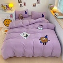 Pastel green cartoon towel embroidery bedding set bedroom decor