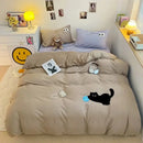 Pastel green cartoon towel embroidery bedding set bedroom decor