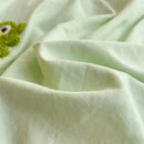 Pastel green cartoon towel embroidery bedding set bedroom decor