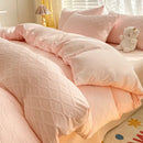 Pastel green fresh bubble yarn bedding set bedroom quilted duvet cover