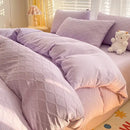 Pastel green fresh bubble yarn bedding set bedroom quilted duvet cover