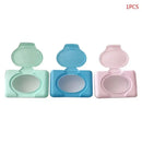 Pastel mint blue and pink baby wet wipes dispenser set bathroom holder