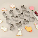 Pastel painted stainless steel easter cookie cutter set kitchen baking