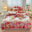 Pastel pink & cream butterfly cozy cotton bedding set bedroom