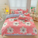 Pastel pink & cream butterfly cozy cotton bedding set bedroom