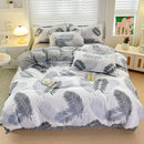 Pastel pink & cream butterfly cozy cotton bedding set bedroom