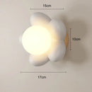 Pastel pink cream flower wall lamp for bedroom lighting