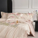 Pastel pink floral egyptian cotton bedding set bedroom duvet cover