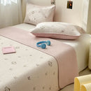 Pastel quilted cotton bed cover soft anti-slip tatami mat bedroom