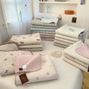 Pastel quilted cotton bed cover soft anti-slip tatami mat bedroom
