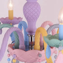 Pastel rainbow decorbites crystal candle chandelier bedroom light