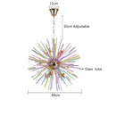 Pastel starburst dandelion chandelier glass pendant light bedroom