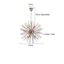 Pastel starburst dandelion chandelier glass pendant light bedroom