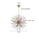 Pastel starburst dandelion chandelier glass pendant light bedroom