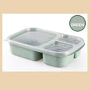 Pastel wheat straw bento box set kitchen three compartment lunch box