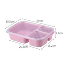 Pastel wheat straw bento box set kitchen three compartment lunch box