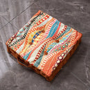 Patchwork bohemian mandala velvet floor cushion reading nook decor