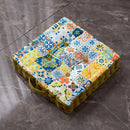 Patchwork bohemian mandala velvet floor cushion reading nook decor