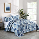 Patchwork rust & cream floral coverlet bedding set bedroom bedspread