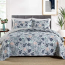 Patchwork rust & cream floral coverlet bedding set bedroom bedspread