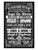 Patio Rules Metal Sign