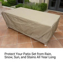 Patio Set Cover For Rectangular or Oval Table 84"L x 44"W x 25"H Classic Taupe