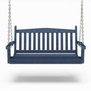 SimplyPoly 4 Foot Amish Made Mission Recycled Plastic Porch Swing, Birchwood Wood Grain