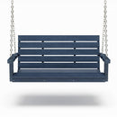 SimplyPoly 5 Foot Amish Made Signature Recycled Plastic Porch Swing, Dark Grey