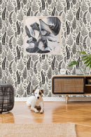 Pattern of Leaves and Branches Wallpaper