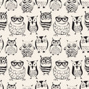 Pattern with Cute Owls Wallpaper