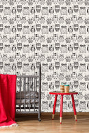 Pattern with Cute Owls Wallpaper