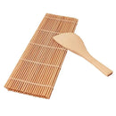 Patterned bamboo sushi maker set with knife and spoon kitchen kit