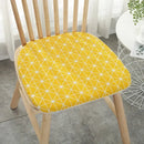 Patterned cotton hemp chair cushion for dining room seating
