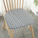 Patterned cotton hemp chair cushion for dining room seating