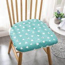 Patterned cotton hemp chair cushion for dining room seating