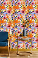 Toucan and Orange Leaves Wallpaper