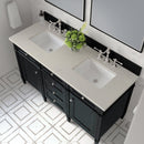 James Martin Brittany 60" Double Bathroom Vanity, Black Onyx