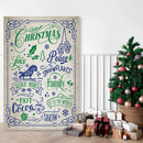 Peace Christmas Metal Sign
