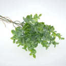Peach & green eucalyptus leaves artificial arrangement living room vase
