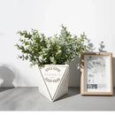 Peach & green eucalyptus leaves artificial arrangement living room vase